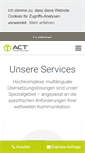 Mobile Screenshot of act-uebersetzungen.de